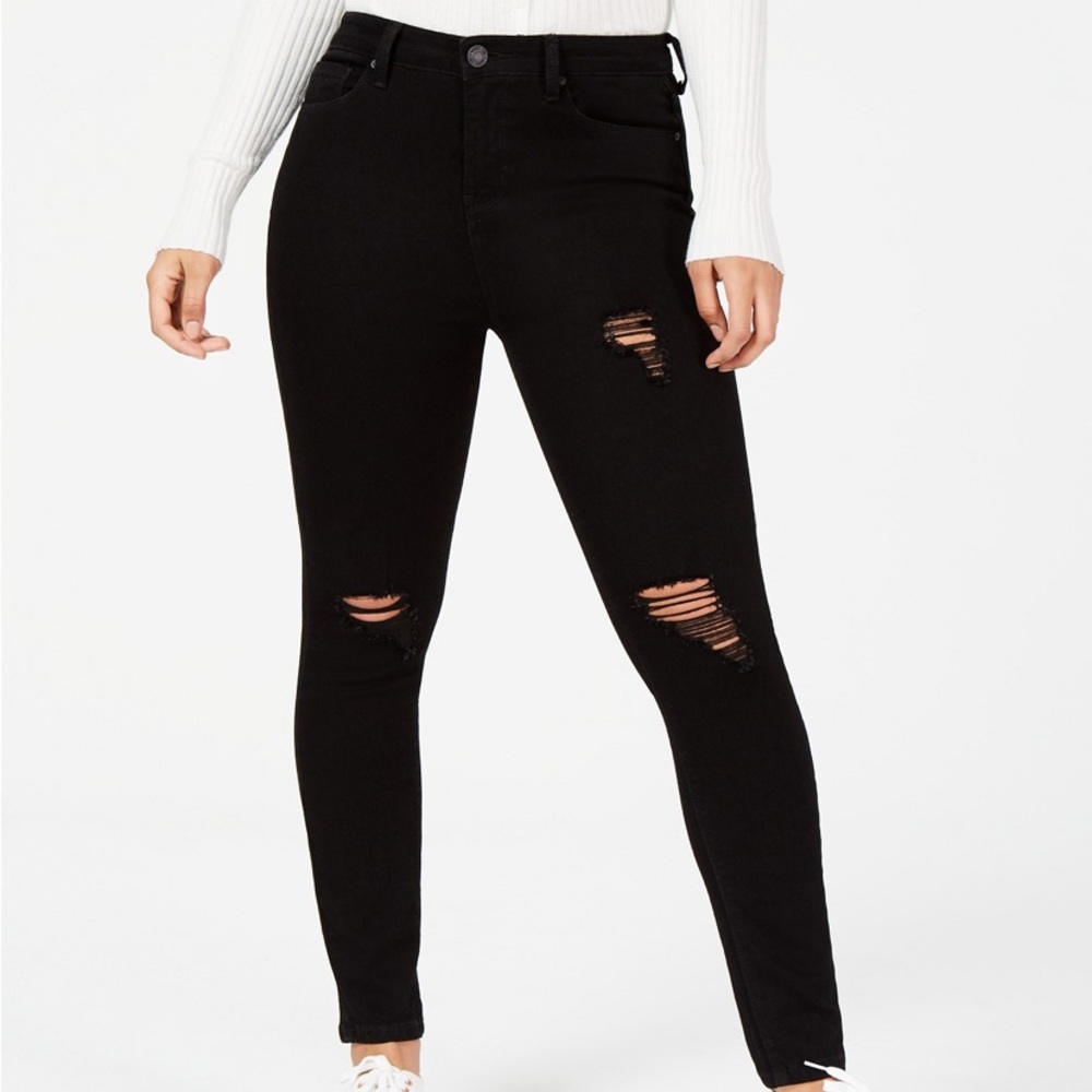 Black ripped jeans